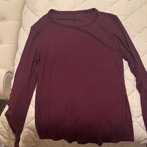 Lululemon Burgundy Hold Tight Long Sleeve size 10
